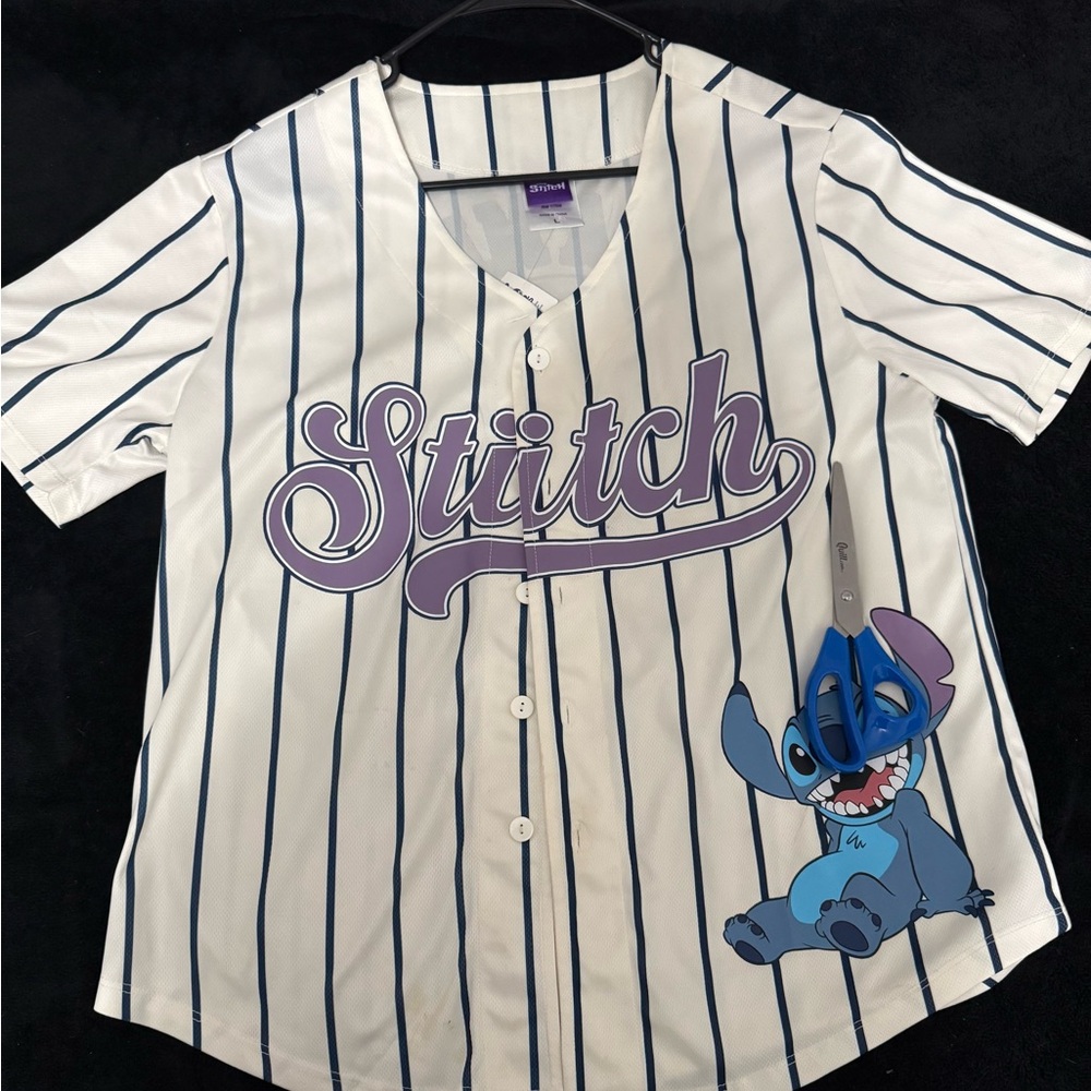 Disney Stitch Kids Jersey - White and Blue